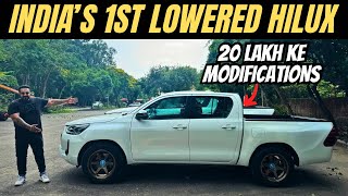 30 LAKH KI HILUX 20 LAKH Kİ MODIFICATION 😱  SLAMMED HILUX 🔥 [upl. by Miner511]