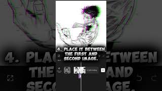 How to manga glitch effect on capcut gojo manga edit glitcheffect [upl. by Zzabahs]