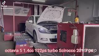 octavia 5 14 tsi 122ps turbo Scirocco 2317 ps ecu Roussos tuning 11 boost [upl. by Clercq]