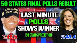 Less Than 1 Day 50 States Final Polls Trump or Harris  2024 Election Polls Map Prediction [upl. by Anglim]