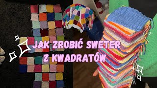 Jak zrobić sweter na szydełku z kwadratów  tutorial ✨ [upl. by Nerred]