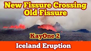 Its Alive New Fissure Cuts Through Old KayOne Crater Iceland Volcano Eruption Update [upl. by Nabi]