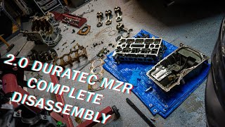 Completely Disassembling a Mazda 20 Duratec MZR Engine [upl. by Sandi]