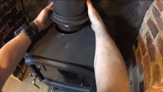 Wood burning stove installation detailed How to [upl. by Hsizan]