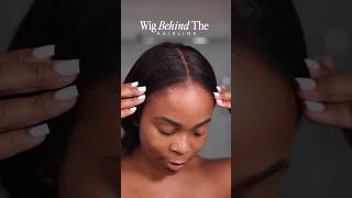 Wig behind the hairline wigs wigtutorial howto natural yakihair haircare [upl. by Iat]