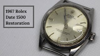 1967 Rolex Date 1500 Watch Restoration  How to Restore this Iconic Timepiece [upl. by Chick]