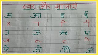 स्वर और उनकी मात्राएँ Swar Ki Matra Swar Aur Unki Matraye Swar Ki Matra In Hindi Swar Matra [upl. by Zillah]