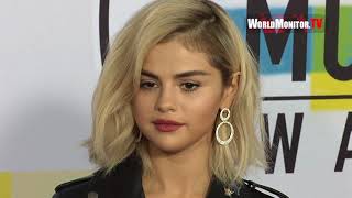 Selena Gomez 2017 American Music Awards Red Carpet [upl. by Netsoj687]