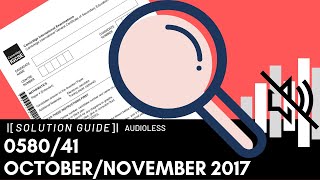 058041 OctoberNovember 2017 Marking Scheme MS [upl. by Aisanat]