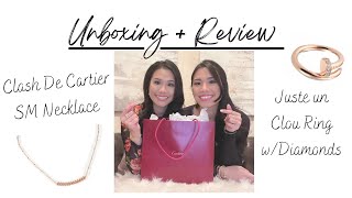 VLOGCome Shop With Us cartier  Unboxing of the Clash Necklace SM amp Juste Un Clou Ring wDiamonds [upl. by Hadeehsar]