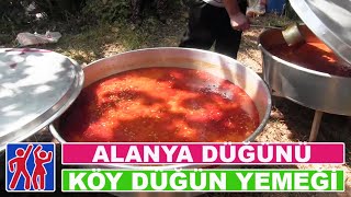 Alanya Köy odun ateşi DÜĞÜN YEMEĞİ YAPI Külüklü düğün çorbası  Alanya düğünü [upl. by Narib350]