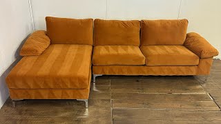 Burnt Orange Wayfair Sectional Couch Sofa  Used Couches for Sale New York City [upl. by Eenyaj]