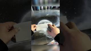 Starry sky couple spray painting painting spraypaintingart art sprayart acrylicpainting [upl. by Poole]