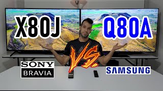 Sony X80J vs Samsung Q80A Triluminos Pro vs QLED  Smart TVs 4K HDR [upl. by Lehet]