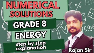 Numerical Solution with explanation  Chapter Energy Grade 8 Icse by Rajan Sir RONLINE CLASSES [upl. by Nylle]