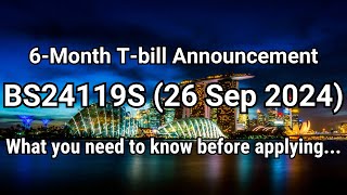 6Month Tbill BS24119S 26 Sep 2024 Announcement [upl. by Aimee289]