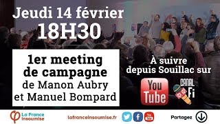 MEETING DE MANON AUBRY ET MANUEL BOMPARD À SOUILLAC  SouillacLFi [upl. by Lyssa]