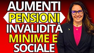 UFFICIALE Aumenti Pensioni 2025 Tutte le Novità su Minime Invalidità e Sociale [upl. by Eiknarf977]