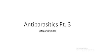 Ectoparasiticides VETERINARY TECHNICIAN EDUCATION [upl. by Dulce]