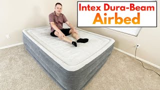 Intex DuraBeam Airbed  Quick Review Best Air Mattress [upl. by Efi]