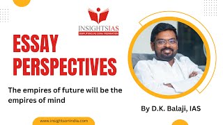 Essay Perspectives for UPSC CSE  13 October 2024  By DK Balaji IAS  Rank 36 CSE 2014 [upl. by Giuditta727]