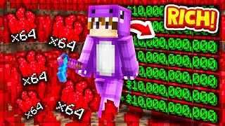 INSANE AUTO FARM MAKES BILLIONS on BEST Minecraft SKYBLOCK SERVER  Minecraft Skyblock PvPWars [upl. by Yvon]