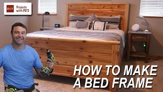 How to Make a Bed Frame with plans available [upl. by Artek20]