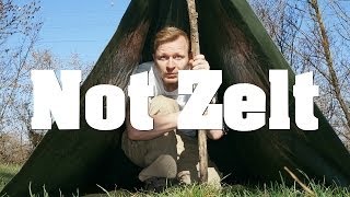 SURVIVAL Tarp wird Zelt mit Boden 5 euro Tutorial [upl. by Pietje597]