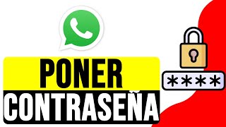 Cómo PONER CONTRASEÑA a WHATSAPP y CHATS 2024  Bloquear WhatsApp con Patrón [upl. by Nahpets280]