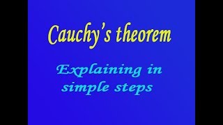 Statement amp Proof of Cauchys theorem by EASY MATHS EASY TRICKS [upl. by Atreb125]