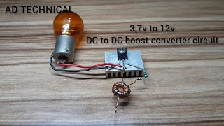 How to make 37v to 12v boost converter dc to dc boost converter viral youtubevideos electronic [upl. by Jerrilyn45]