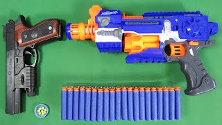 Pistola a Balines de Juguete mas Pistola Nerf Eléctrica con Muchas Balas de Espuma  REVIEW [upl. by Oicnaneb]