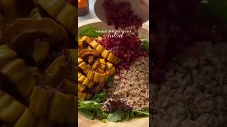 Nourishing Roasted Delicata Squash Salad 🤎recipe hannahmageerdcom fallrecipes fallsalad squash [upl. by Neelac]