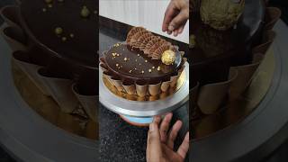 chocolate cake 😍 decoration ideas bestchocolatecake shorts youtubeshorts viralvideo shortfeed [upl. by Airehc]