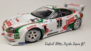 Building a Plastic Scale Model  Castrol TOMs Toyota Supra GT full build [upl. by Cuttler]