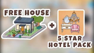 FREE HOUSE  5 STAR HOTEL PACK DESIGN ✨  Toca Boca [upl. by Lramaj374]