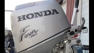 6M5608 Used 1999 Honda BF30ASH 30HP 4Stroke Tiller Outboard Boat Motor 20quot Shaft [upl. by Korenblat]