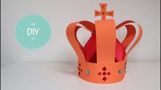 Een kroon maken van papier  Leuk voor Koningsdag [upl. by Aryhs]