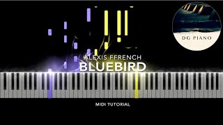 Alexis Ffrench  Bluebird Piano Tutorial [upl. by Benzel563]