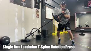 Single Arm Landmine TSpine Rotation Press [upl. by Careaga]