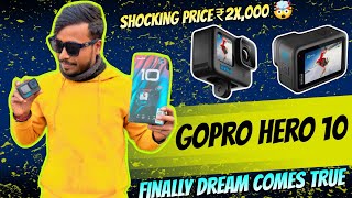 ✨ FINALLY BOUGHT NEW GOPRO HERO 10 BLACK  GOPRO HERO 10 UNBOXING  GOPRO LOWEST PRICE IN INDIA 🤩 [upl. by Ezri]