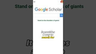 Introduction to Google Scholar👨‍🎓A Scholarly Guide shorts research googlescholar search [upl. by Lertnahs]