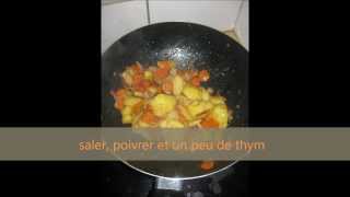 pomme de terre sautée au wok avec des carottes [upl. by Odlanra]