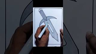 How to draw a Knife drawing Knife drawing art shorts [upl. by Saoj]