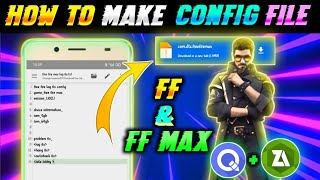 HOW TO MAKE CONFIG FILE IN MOBILE  CONFIG FILE KAISE BANAY FOR FREE FIRE  CONFIG KO KAISE BANEYE [upl. by Eenafit]