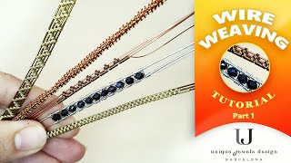 Basic Wire Weaving Patterns PART 1 Wire Wrapping Tutorial for Beginners DIY Jewelry Making UJD [upl. by Herschel]