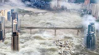 3 DAMS COLLAPSED China is Crying and the floods like a Tsunami continue [upl. by Alcine]