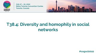 T384 Diversity and homophily in social networks [upl. by Perry]