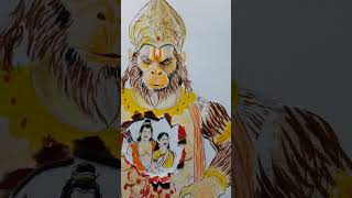 Hanuman Ji drawing rambhakthanuman ram hanuman artists art sketch youtube [upl. by Anaila622]