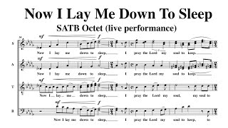 Now I Lay Me Down To Sleep SATB octet live performance by David Bennett Thomas [upl. by Danzig]